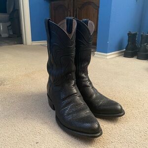 Tecovas Nolan Black lizard Cowboy Boots